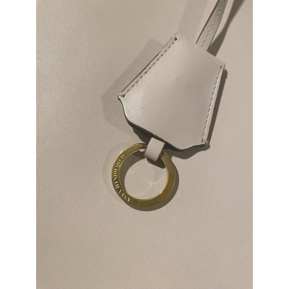 Anya Hindmarch Ebury Shopper II Gray Leather Tote Googly Eyes Steam Circus - Picture 15 of 16